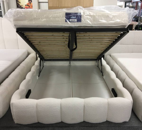 Bedframe bouclé met opbergvak 140x200cm (excl. matras) - Afbeelding 2