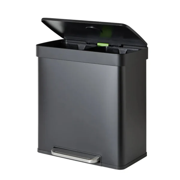 Afvalbak zwart 30+30L - Afbeelding 2