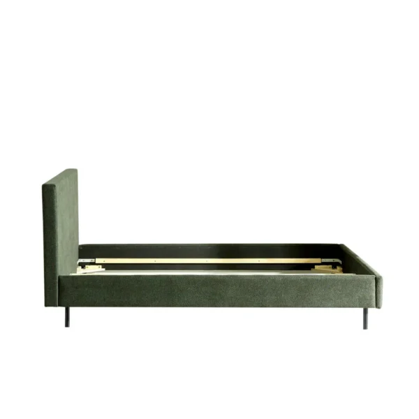 Bed donkergroen + rolbodem 180x200cm (excl. matras)