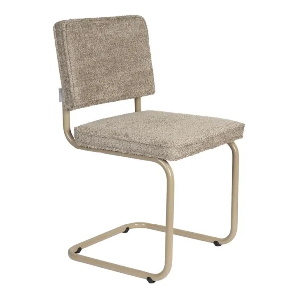 Zuiver Ridge Eetkamerstoel - Bouclé - Beige (set van 4)