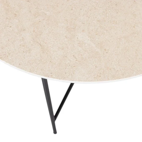 Woood Vida Bijzettafel - Porselein/Metaal - Naturel - 48x60x60 - Afbeelding 2