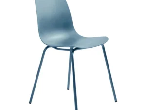 Eetkamerstoel kunststof blauw (set van 4)
