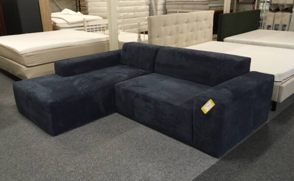 Hoekbank Ribstof Blauw - Afbeelding 2