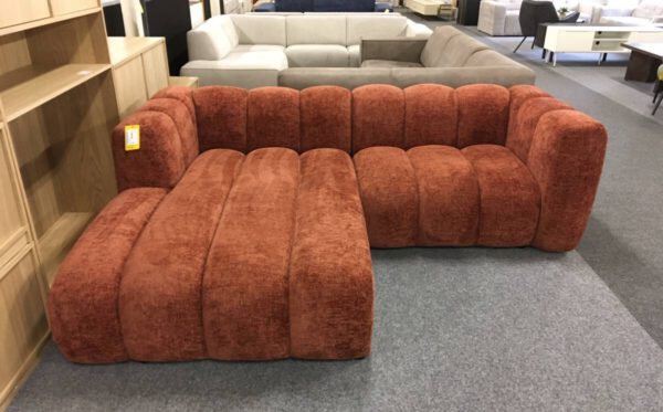 Hoekbank links Terracotta Chenille
