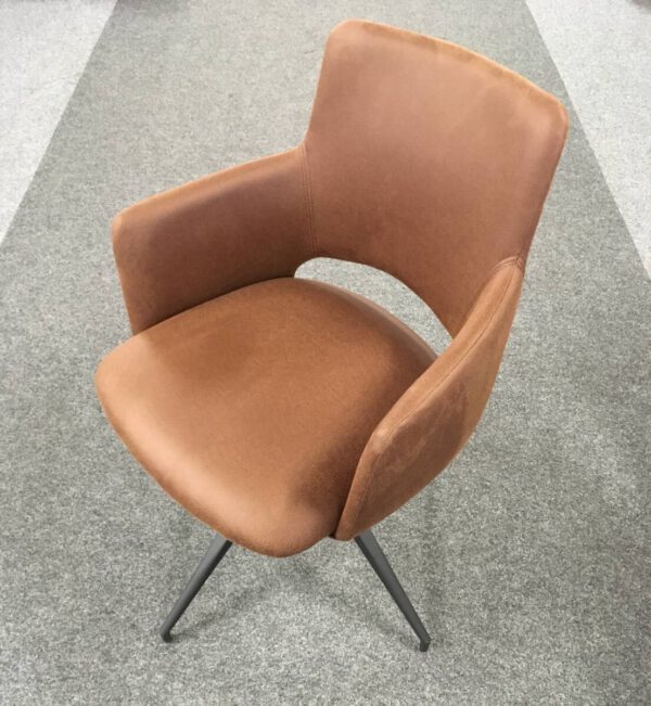 Eetkamerstoel Cognac draaibaar (set van 4)