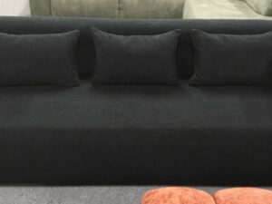 4 Zitsbank Bouclé Zwart