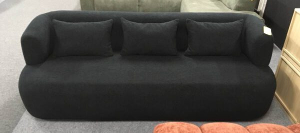 4 Zitsbank Bouclé Zwart