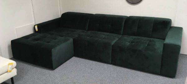 Cosmopolitan hoekbank velours groen