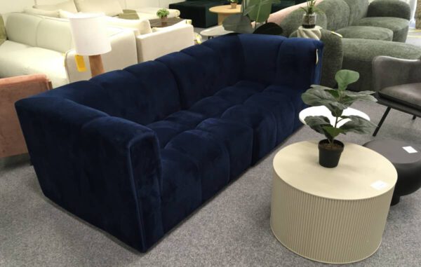 Bank velours blauw - Afbeelding 3