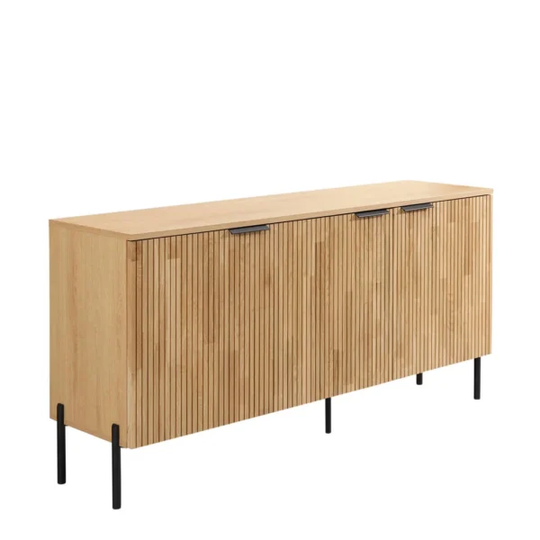 Dressoir Naturel met zwarte grepen
