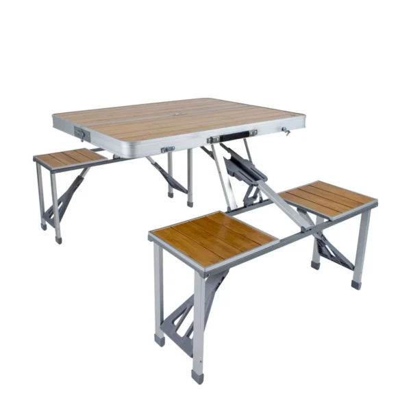 Bo-Camp inklapbare picknicktafel bamboe (136x67)