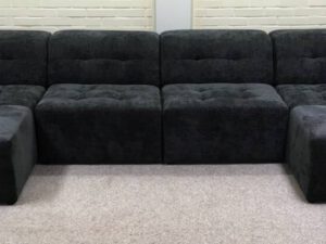Cosmopolitan  U-bank  Chenille Zwart