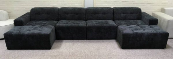 Cosmopolitan  U-bank  Chenille Zwart