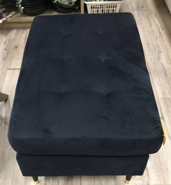 Hocker velvet blauw