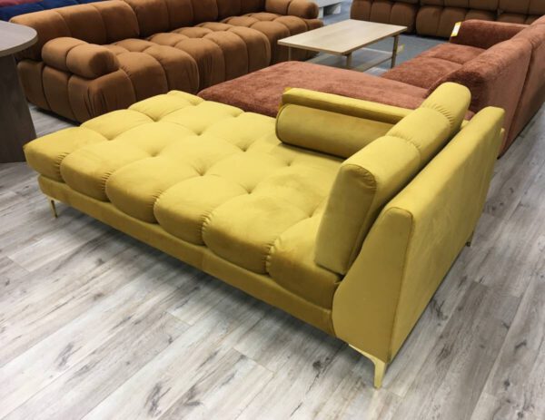 Cosmopolitan Design Bali Chaise Longue Links Okergeel/Goud - Afbeelding 2
