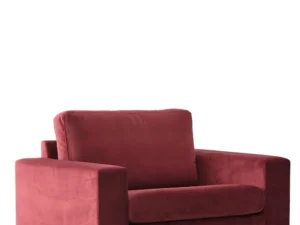 Fauteuil velours Bordeaux