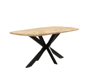 Eetkamertafel 180x90cm Zwart/Naturel