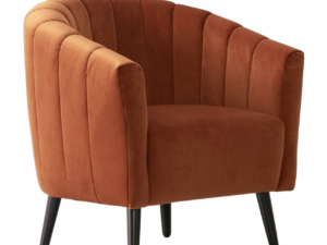 Fauteuil velours Terracotta