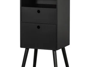 Woood Ozzy Nachtkastje - Hout - Zwart - 75x36x30