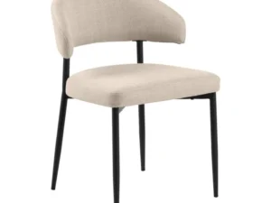 Eetkamerstoel zwarte poten (set van 2)