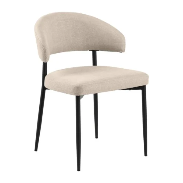 Eetkamerstoel zwarte poten (set van 2)