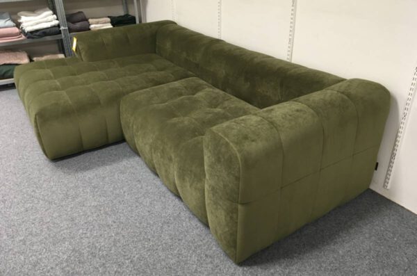 Hoekbank links velvet groen - Afbeelding 2