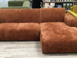 Windsor & Co Lola Hoekbank met Chaise Longue - Chenille - Terra