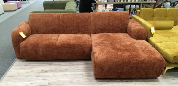 Windsor & Co Lola Hoekbank met Chaise Longue - Chenille - Terra