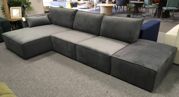 Hoekbank fluweel links