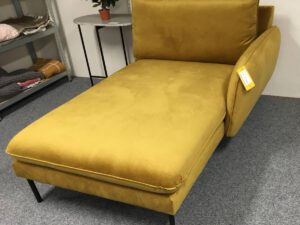 Chaise longue Oker rechts fluweel