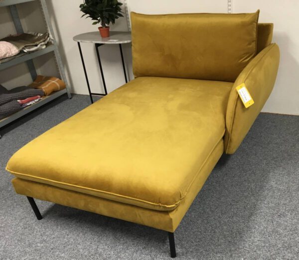 Chaise longue Oker rechts fluweel