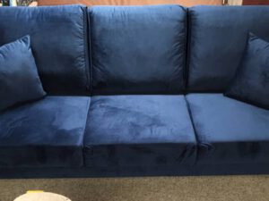 4 Zitsbank velvet Blauw