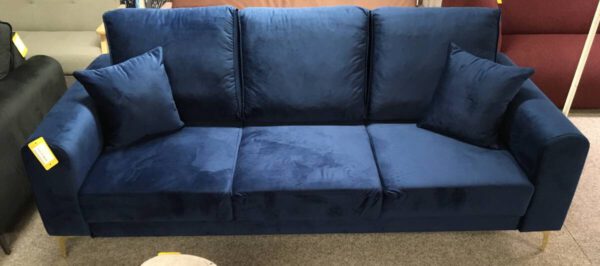 4 Zitsbank velvet Blauw
