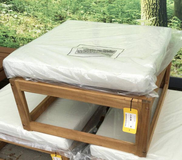 Hocker met kussen