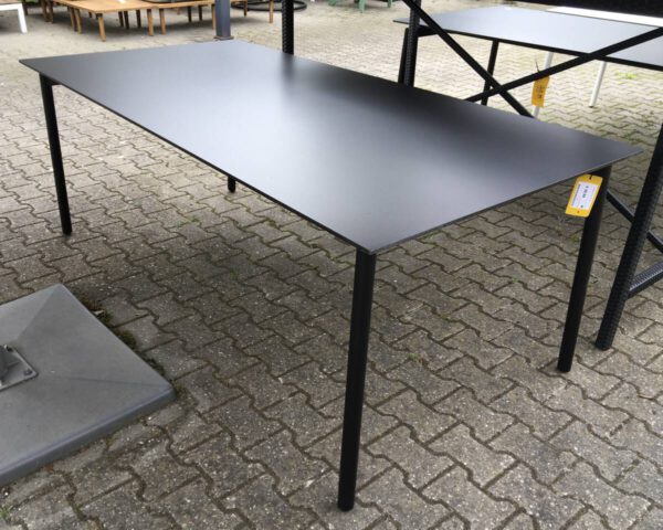 Tuintafel zwart 200x100 cm - Afbeelding 2
