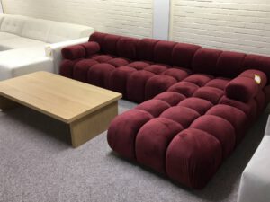 Milo Casa Tropea Modulaire 3-zitsbank + hocker Rood