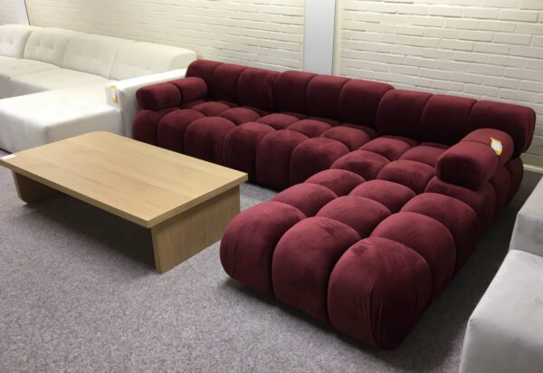 Milo Casa Tropea Modulaire 3-zitsbank + hocker Rood