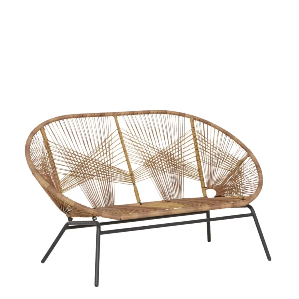 Tuinbank naturel/zwart