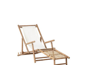Strandstoel met voetenbank