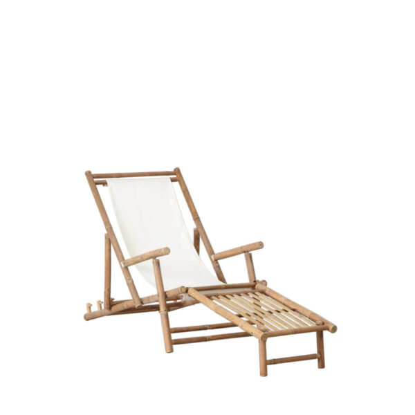 Strandstoel met voetenbank