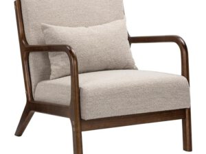 Fauteuil Walnoot/beige