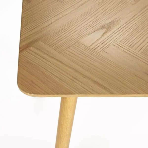 Eetkamertafel Visgraat 160x80cm Lichtbruin - Afbeelding 2