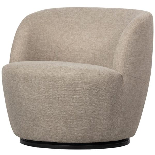 Woood Serra Draaifauteuil - Polyester - Zand - 75x70x69