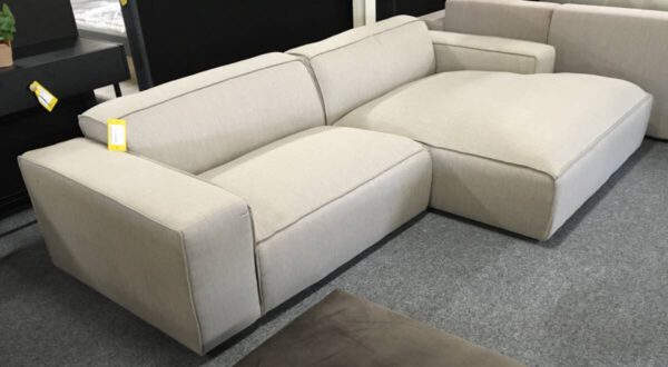 Hoekbank met Chaise Longue Beige