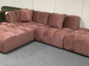 Windsor & Co Halley hoekbank 5-zits Roze