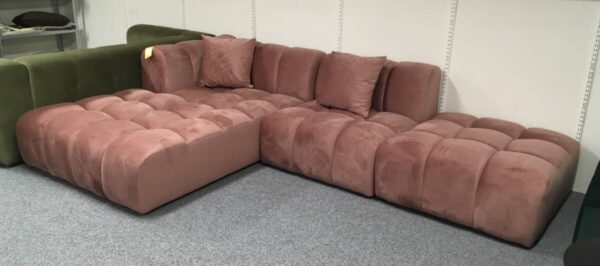 Windsor & Co Halley hoekbank 5-zits Roze