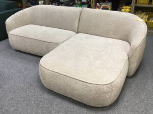 Hoekbank met Chaise Longue rechts Bouclé