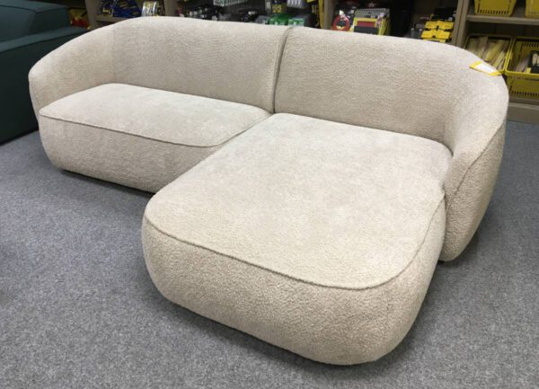 Hoekbank met Chaise Longue rechts Bouclé