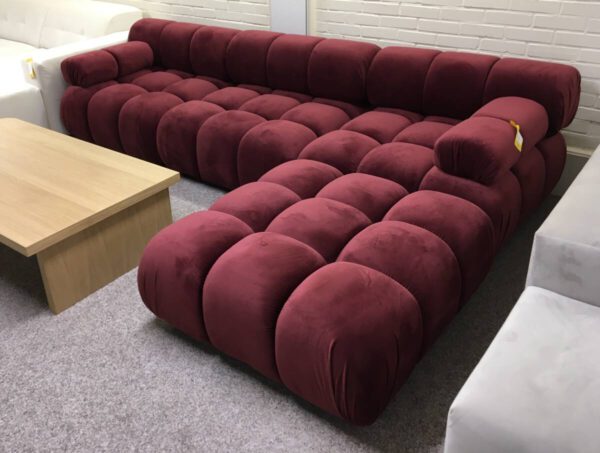 Milo Casa Tropea modulaire 3-zitsbank met hocker rood - Afbeelding 2