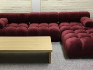 Milo Casa Tropea modulaire 3-zitsbank met hocker rood
